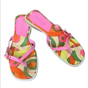 𝅺Coconuts by Matisse Pink Retro Mod Flip Flop Sandals Size 9 9.5